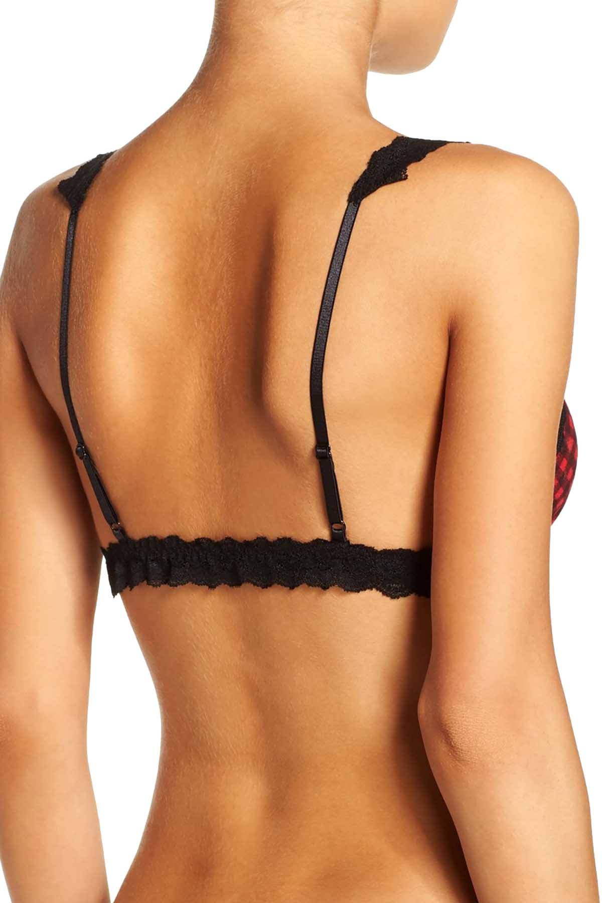 Hanky Panky Holiday Checkered Crossover Lace Bralette