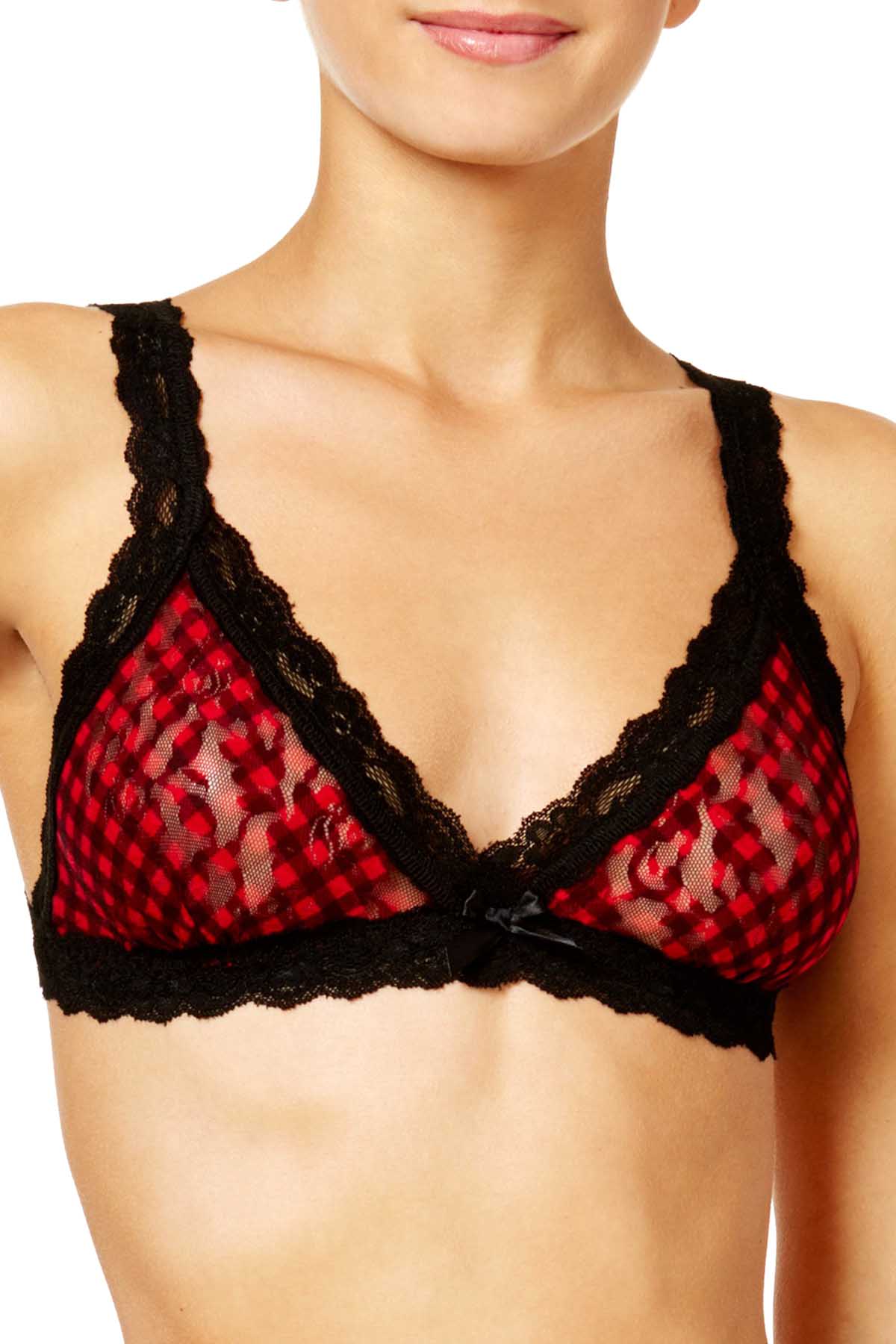 Hanky Panky Holiday Checkered Crossover Lace Bralette