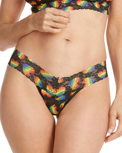 Hanky Panky Playful Pride One Low Rise Thong Black Multi thumbnail 1