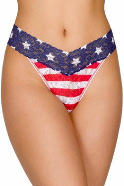 Hanky Panky Stars/Stripes Original-Rise Sheer Lace Thong thumbnail 3