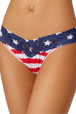 Hanky Panky Stars/Stripes Original-Rise Sheer Lace Thong thumbnail 2