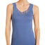 Hanro Madlen Lace-trim Cotton Tank Top Clematis Blue