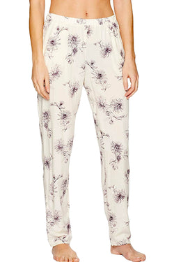 Hanro of Switzerland Fragile-Flower Printed Camille Modal Lounge Pant thumbnail 3