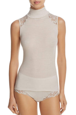 Hanro of Switzerland Moonlight Lillian Turtleneck Tank Top thumbnail 1