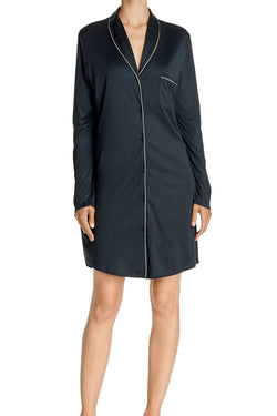 Hanro of Switzerland Pine Florentine Long-Sleeve Nightshirt thumbnail 2