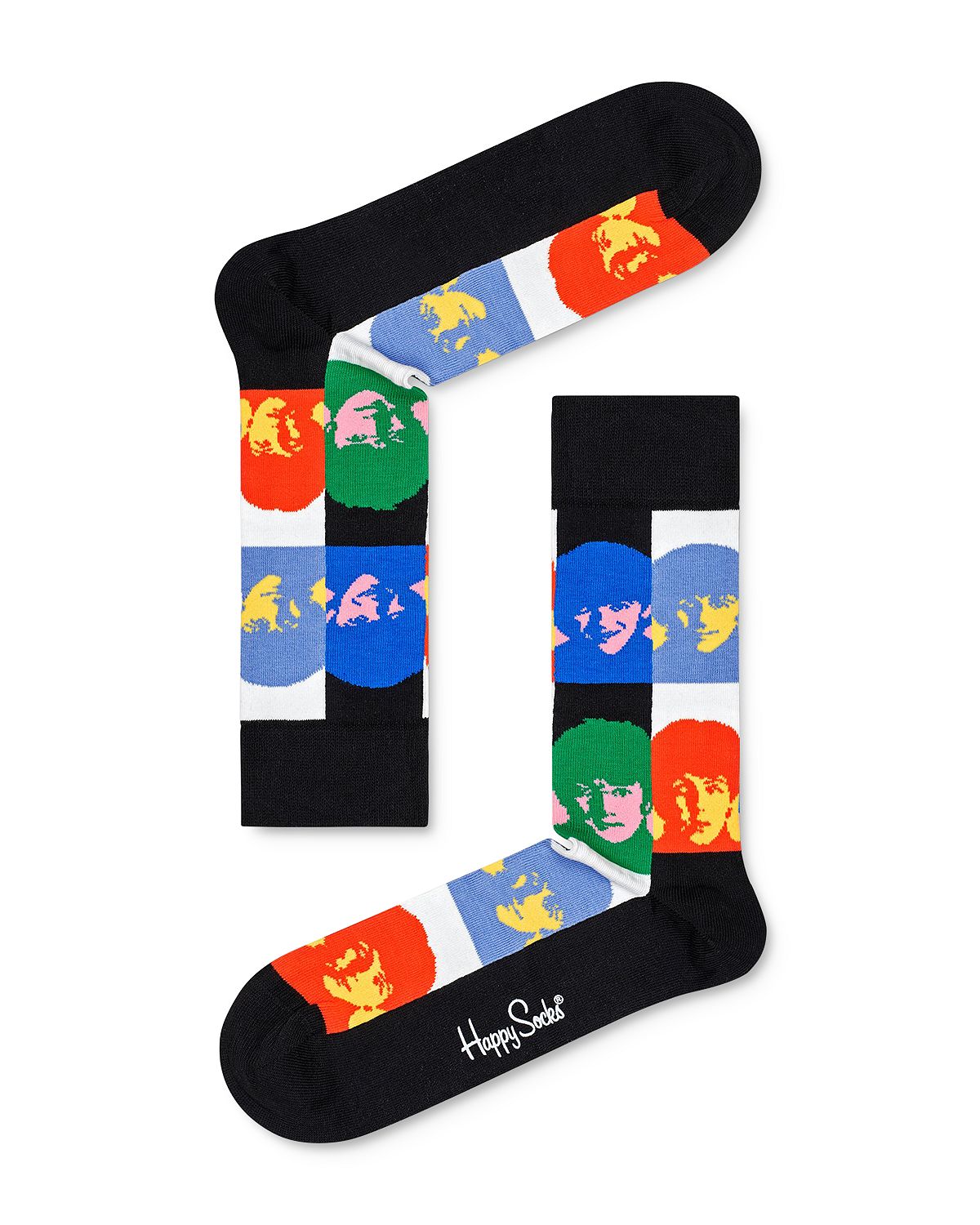 Happy Socks All Together Now Beatles Socks Black