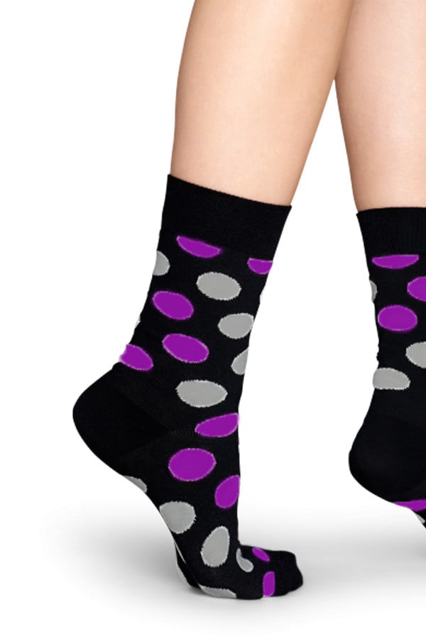 Happy Socks Black Big Dot Socks