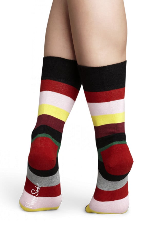 Happy Socks Black Rainbow Stripe Socks