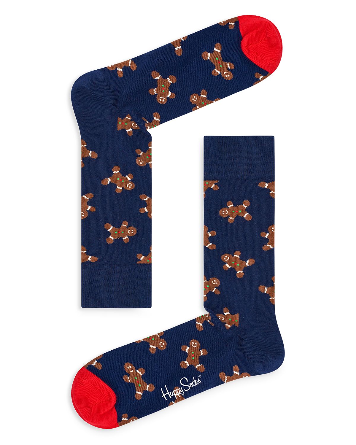 Happy Socks Gingerbread Men Socks Navy