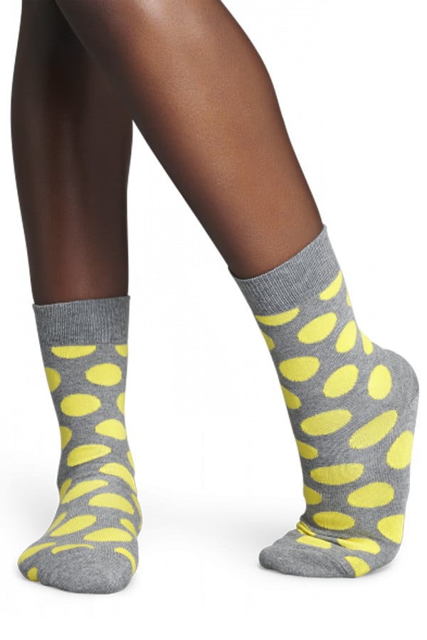 Happy Socks Grey Polka Dot Socks