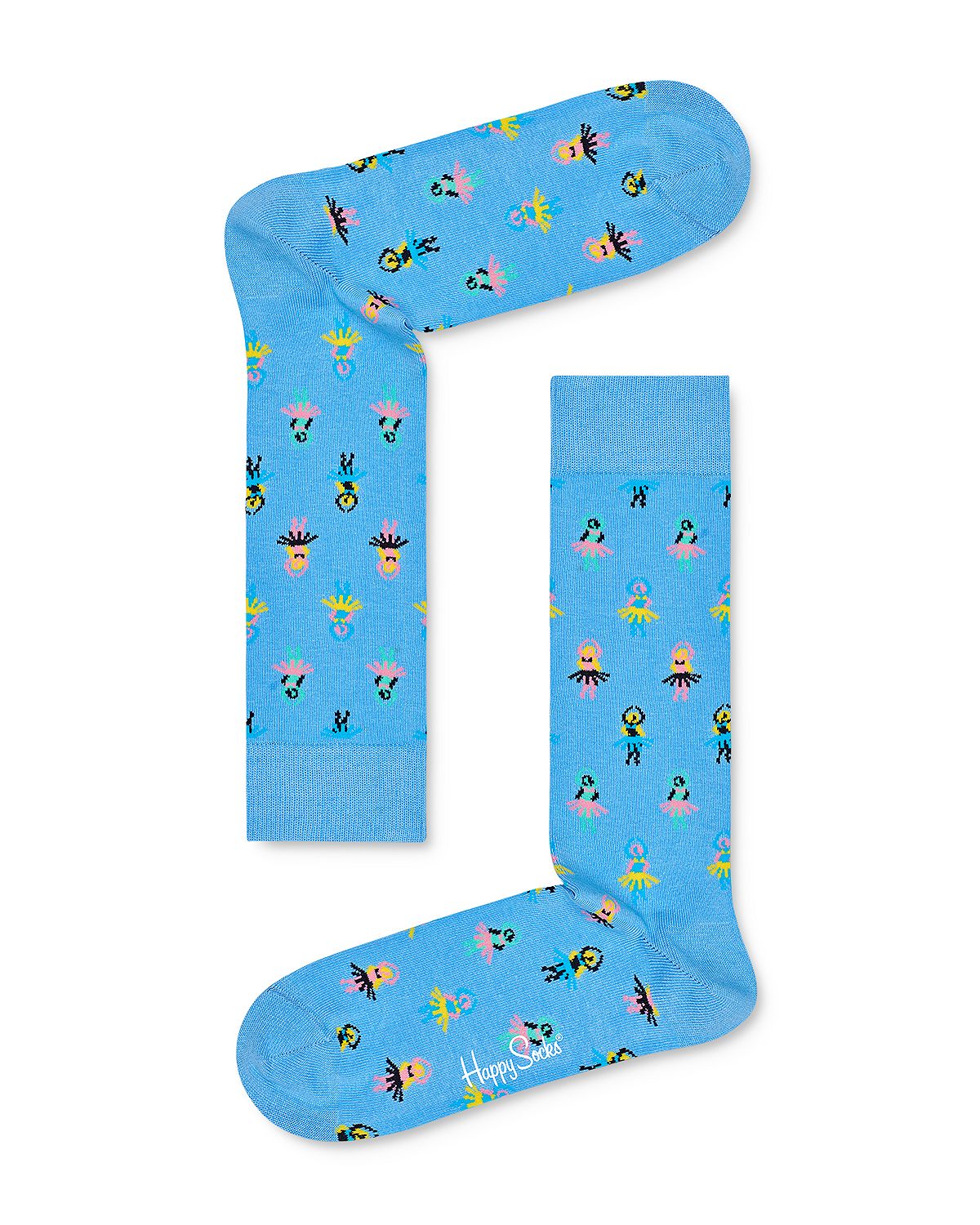Happy Socks Hula Dance Socks Light Pastel