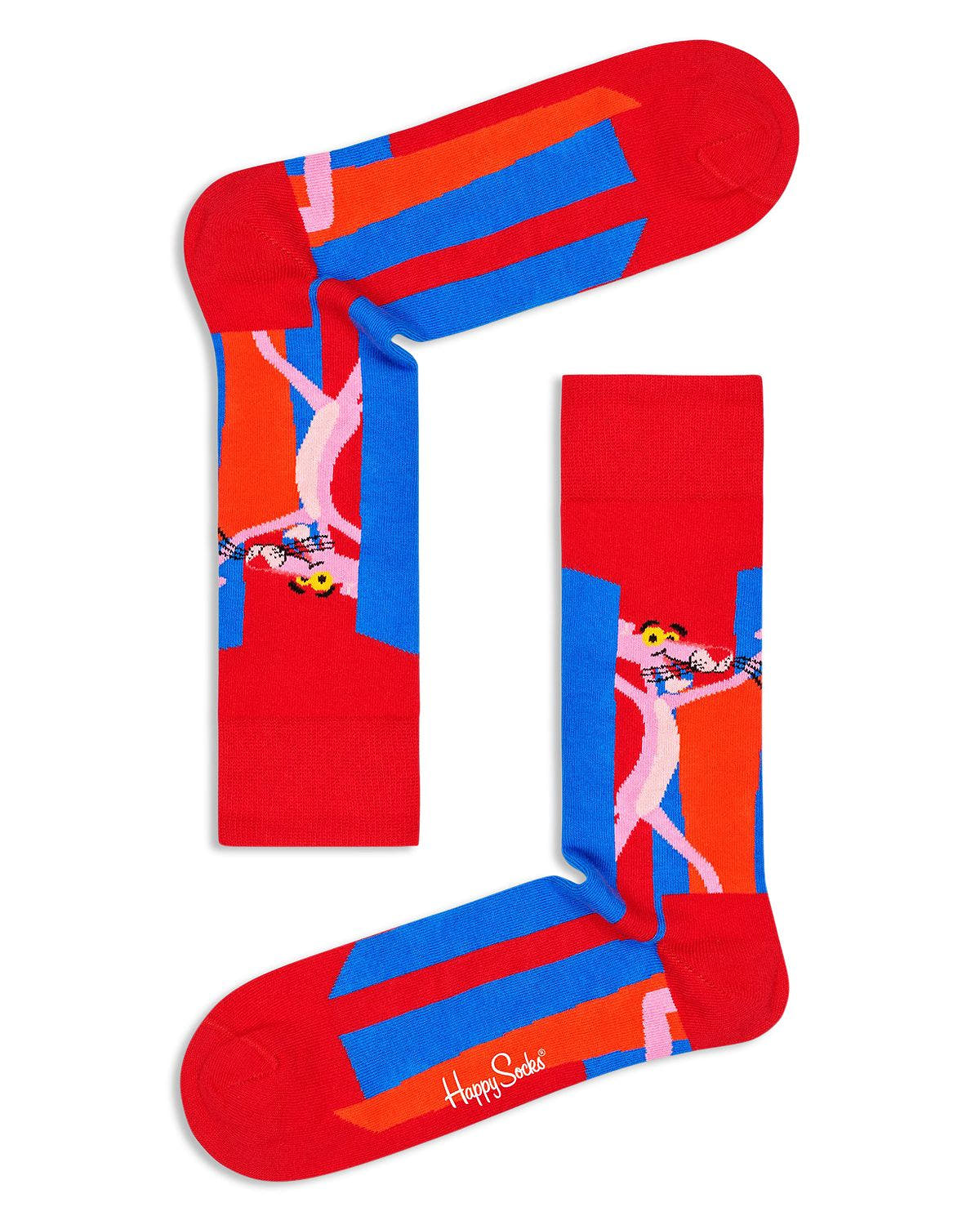 Happy Socks Pink Panther Crew Socks Medium red