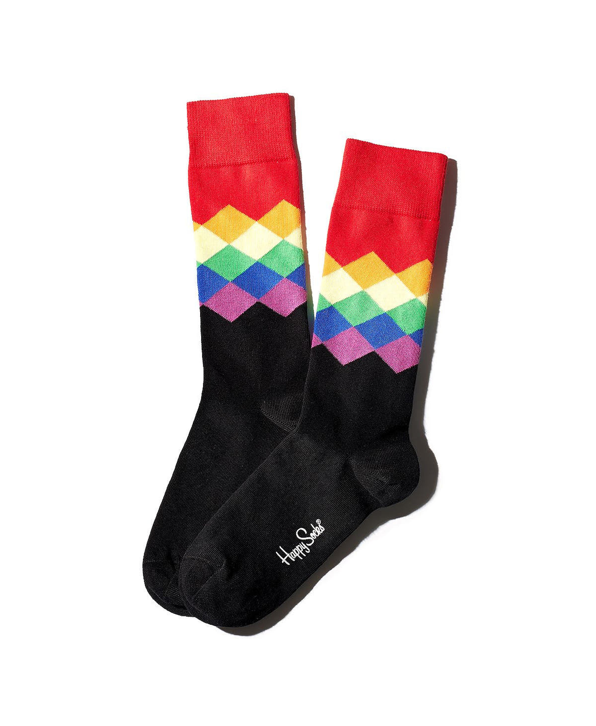 Happy Socks Pride Rainbow Diamond Socks Rainbow/black