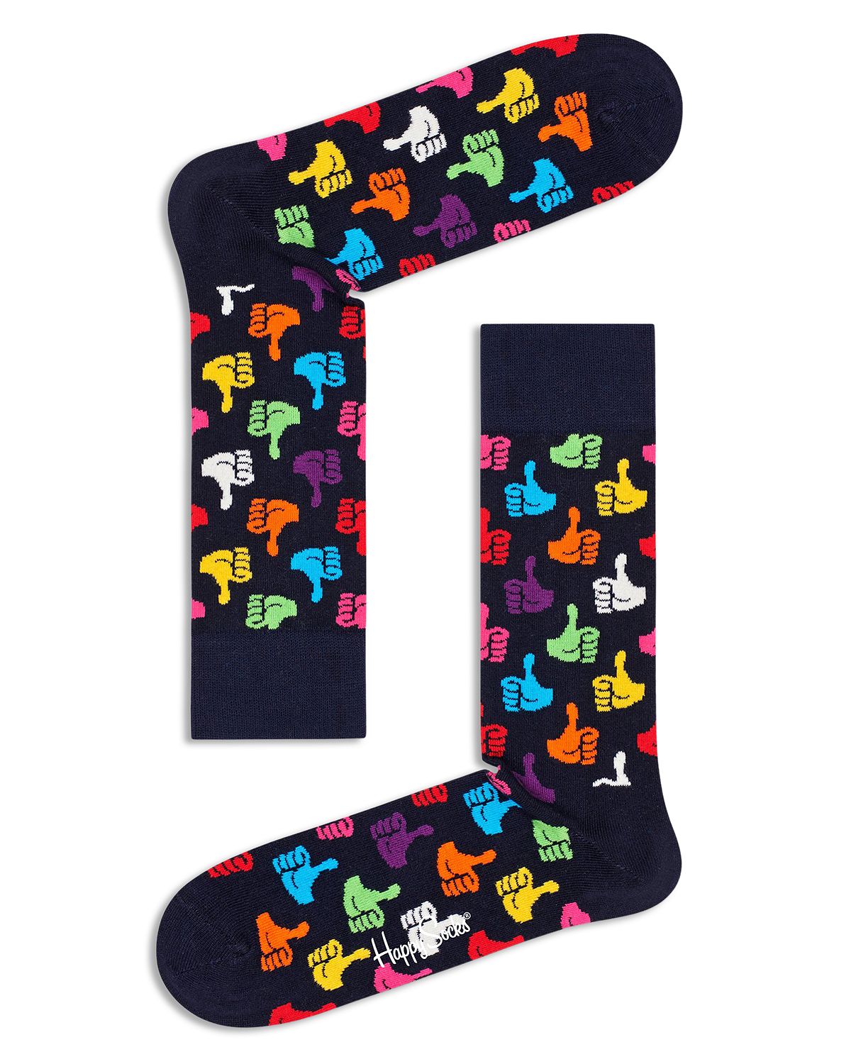 Happy Socks Thumbs Up Crew Socks Navy/Red