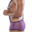 Hard Core Purple/Black XXX Mesh Plunge Singlet