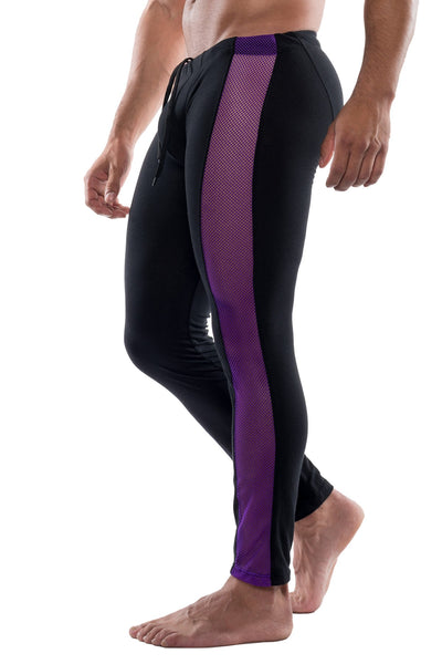 Hard Core Purple/Black XXX Mesh Tights