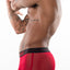 Hard Core Red XOXO Square Cut Retro Brief