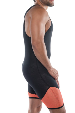 HardCore Orange/Black XXX Mesh Singlet thumbnail 3
