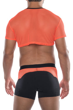 HardCore Orange XXX Mesh Crop Tee thumbnail 2