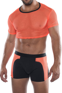 HardCore Orange XXX Mesh Crop Tee thumbnail 1