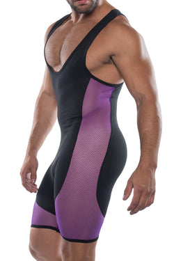 HardCore Purple/Black XXX Mesh Singlet thumbnail 2