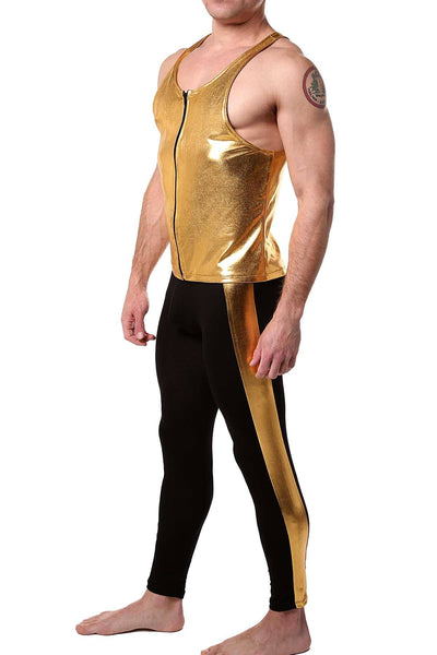 HardCore by GoSoftwear 24K-Gold Zip-Front Tank