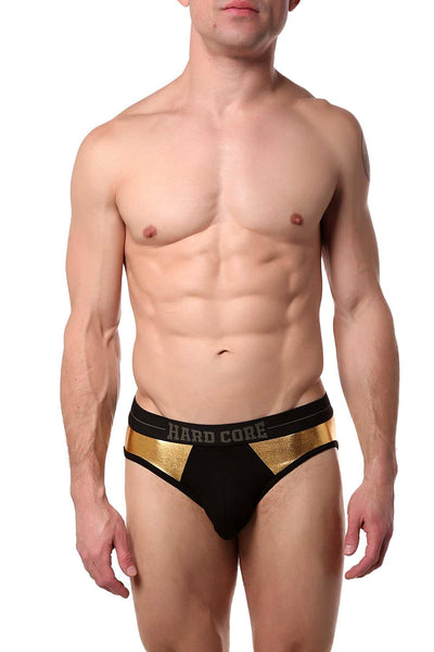 HardCore by GoSoftwear Black/Gold Jock-Brief