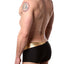 HardCore by GoSoftwear Black/Gold Santorini Square-Cut Swim Trunk