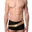 HardCore by GoSoftwear Black/Gold Santorini Square-Cut Swim Trunk