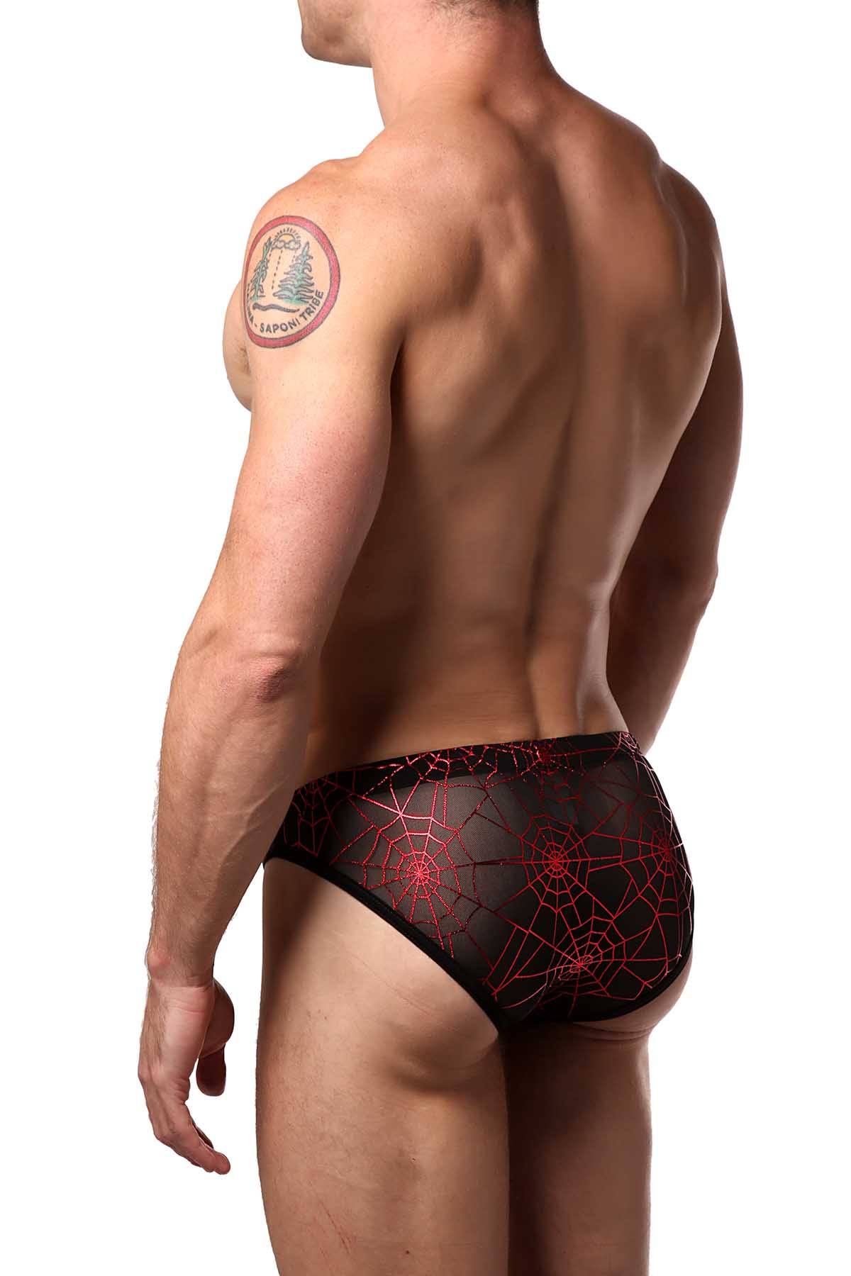HardCore by GoSoftwear Black/Red Metallic Cobweb Bikini