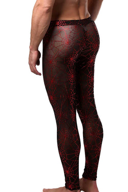 HardCore by GoSoftwear Black/Red Metallic Cobweb Legging thumbnail 2
