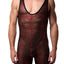 HardCore by GoSoftwear Black/Red Metallic Cobweb Singlet