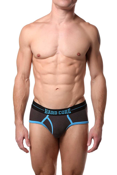 HardCore by GoSoftwear Charcoal/Turquoise Rush Brief