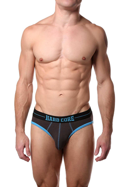 HardCore by GoSoftwear Charcoal/Turquoise Rush Xpose Backless Brief