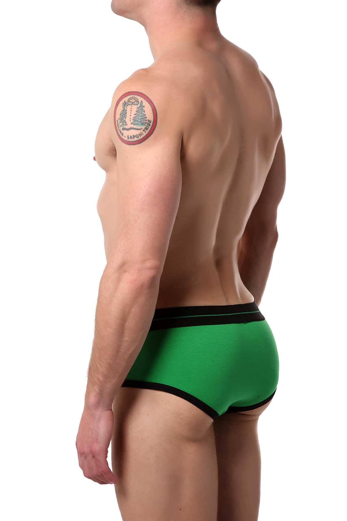 HardCore by GoSoftwear Green Edge Full-Cut Brief