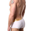 HardCore by GoSoftwear White/Gold Santorini Square-Cut Swim Trunk