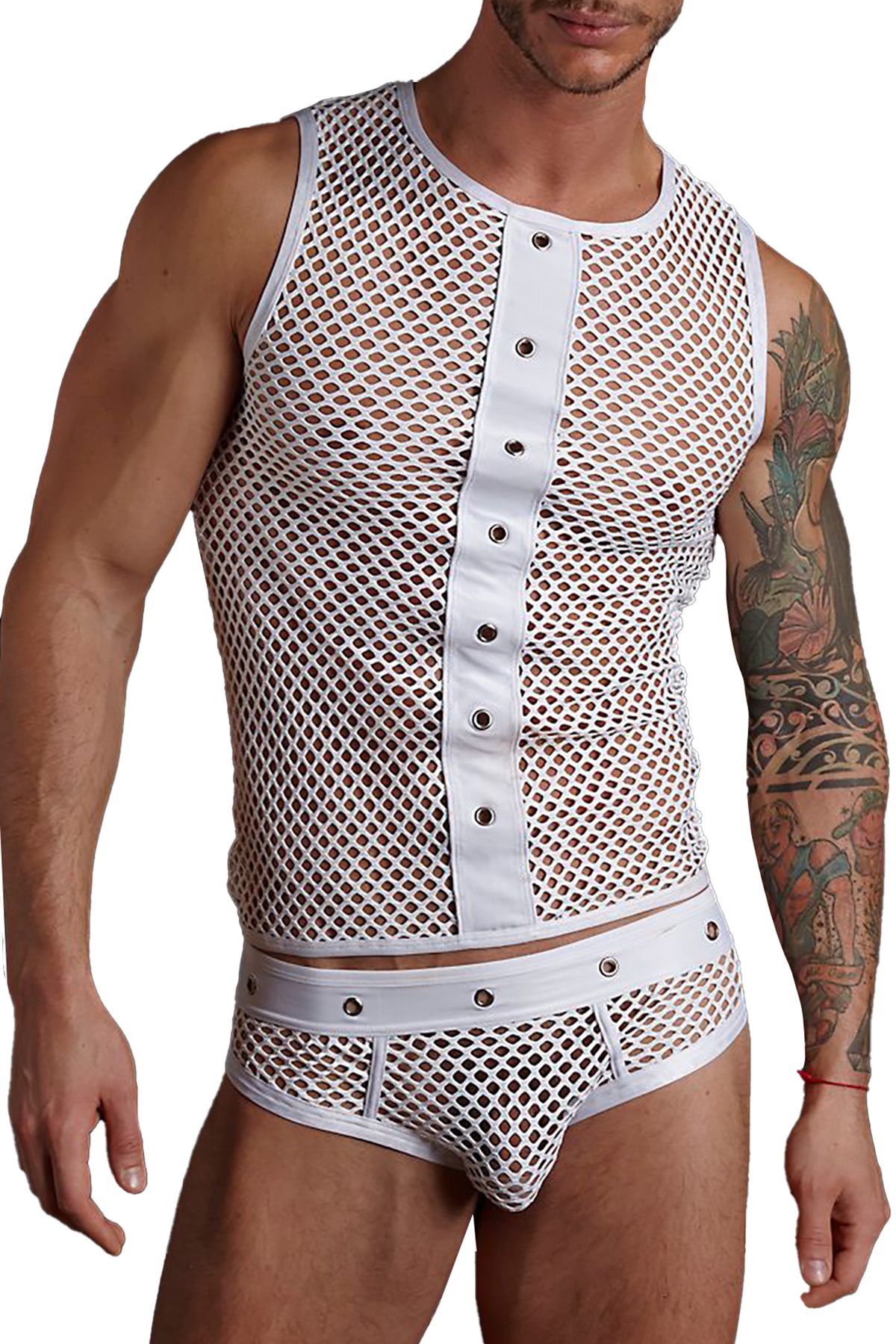 Hardwear White Grommet Tank Top