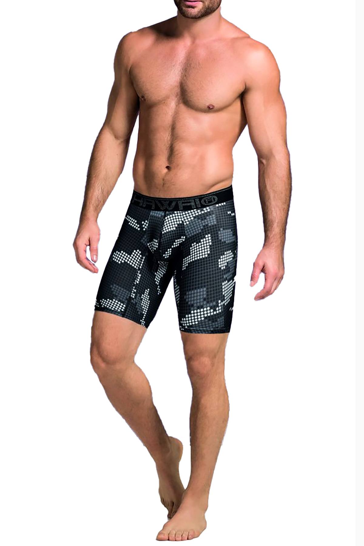 Hawai Black Digital Camo Print Boxer Brief