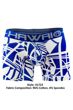 Hawai Blue Abstract Psychedelic Print Boxer Brief thumbnail 3