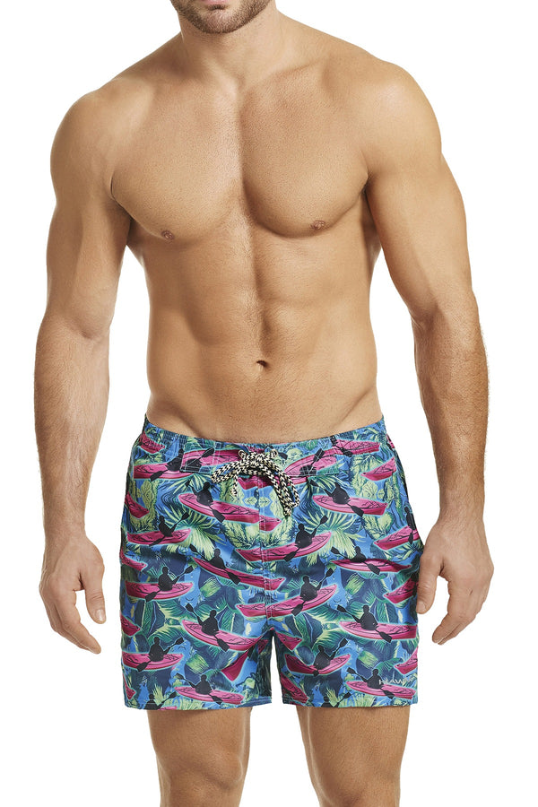 Hawai Blue Krazy Kayaks Printed Swim Short