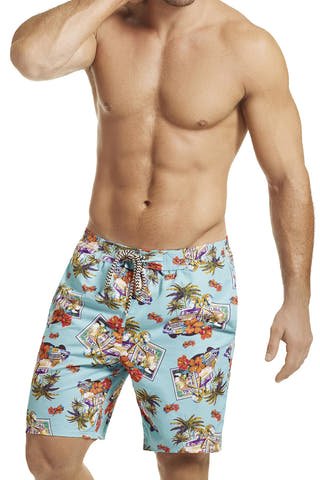 Hawai Blue Vintage Cuba Boardshort