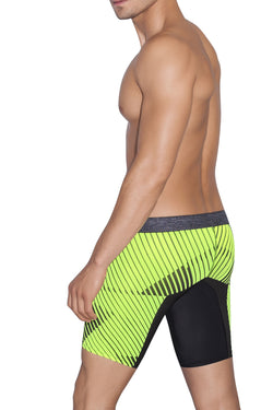 Hawai Green Sporty Stripe Boxer Brief thumbnail 2