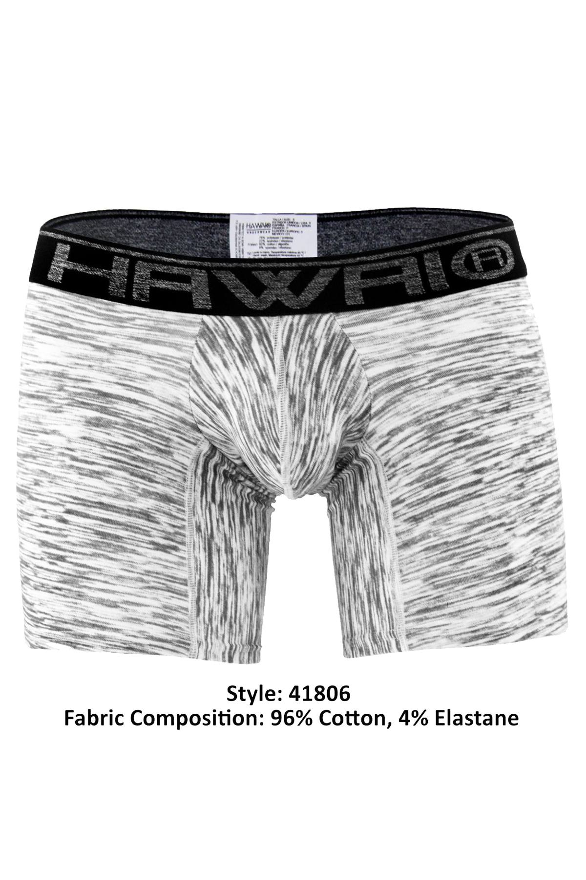 Hawai Grey Heathered-Print Boxer Brief