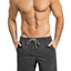 Hawai Grey Solid Drawcord Swim Short