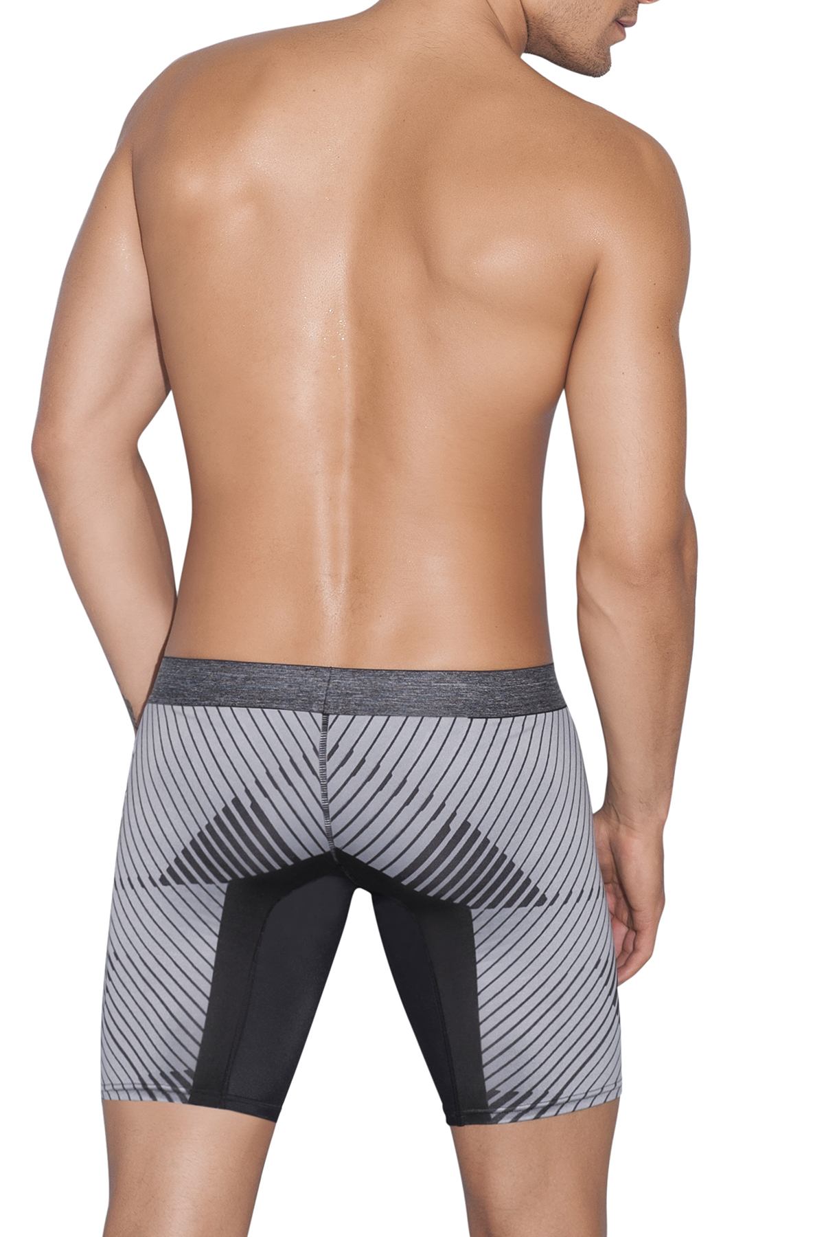 Hawai Grey Sporty Stripe Boxer Brief
