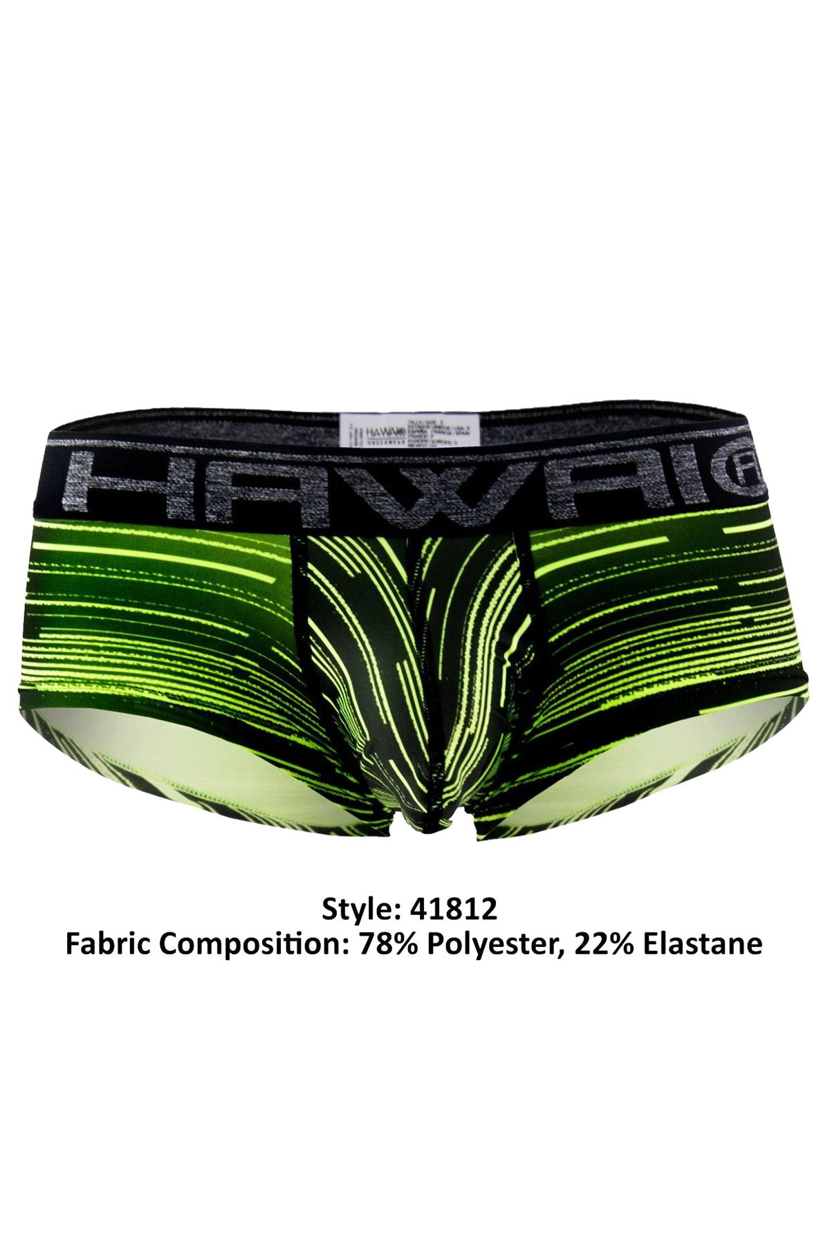 Hawai Neon Green Psyche-Digital Printed Brief