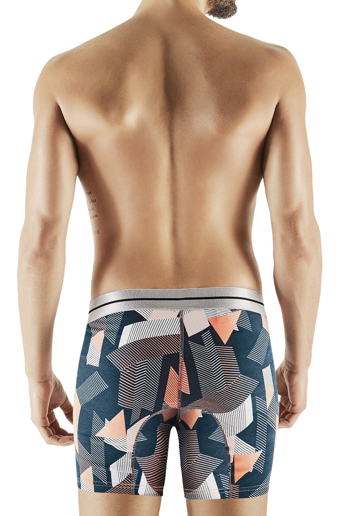 Hawai Orange Psychedelic Geo-Print Boxer Brief