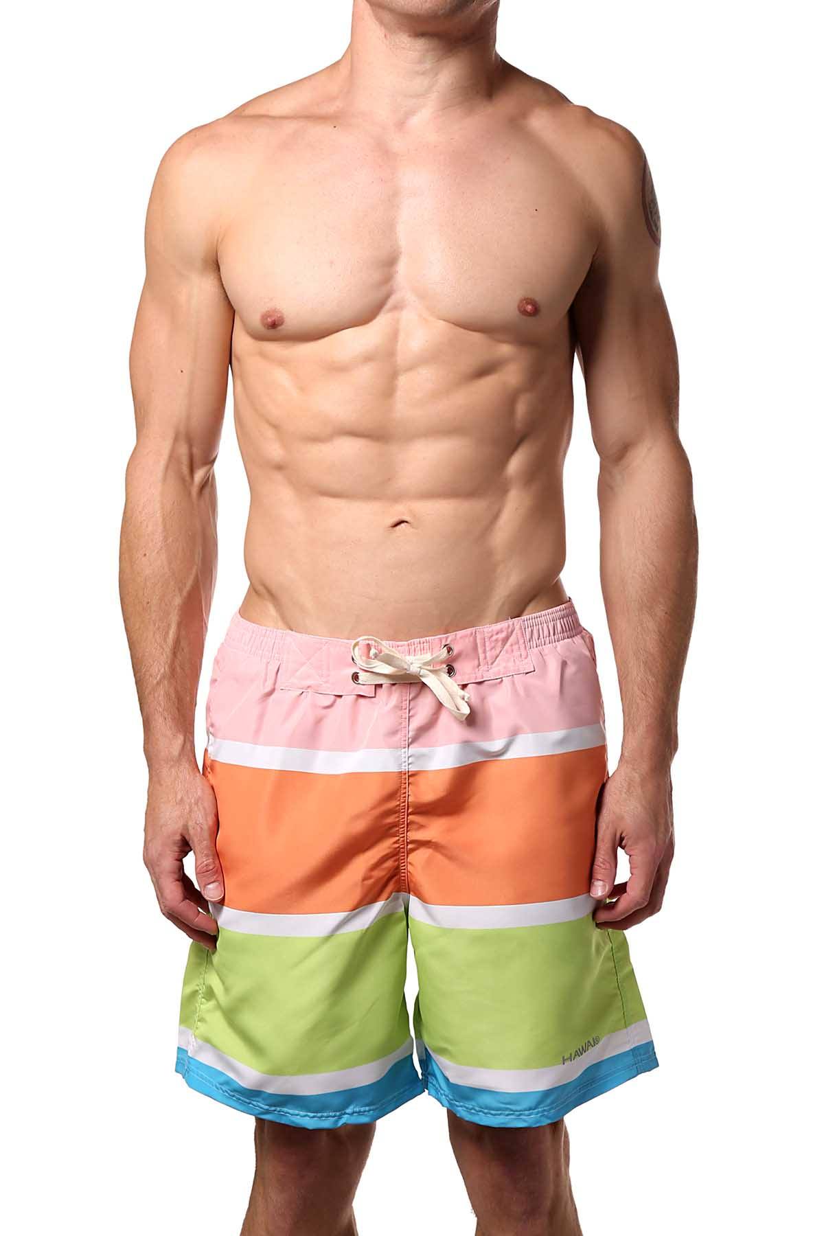 Hawai Pink/Green 51704 Swim Trunk Short