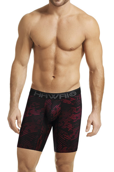 Hawai Red Claw-Scratch Printed Boxer Brief