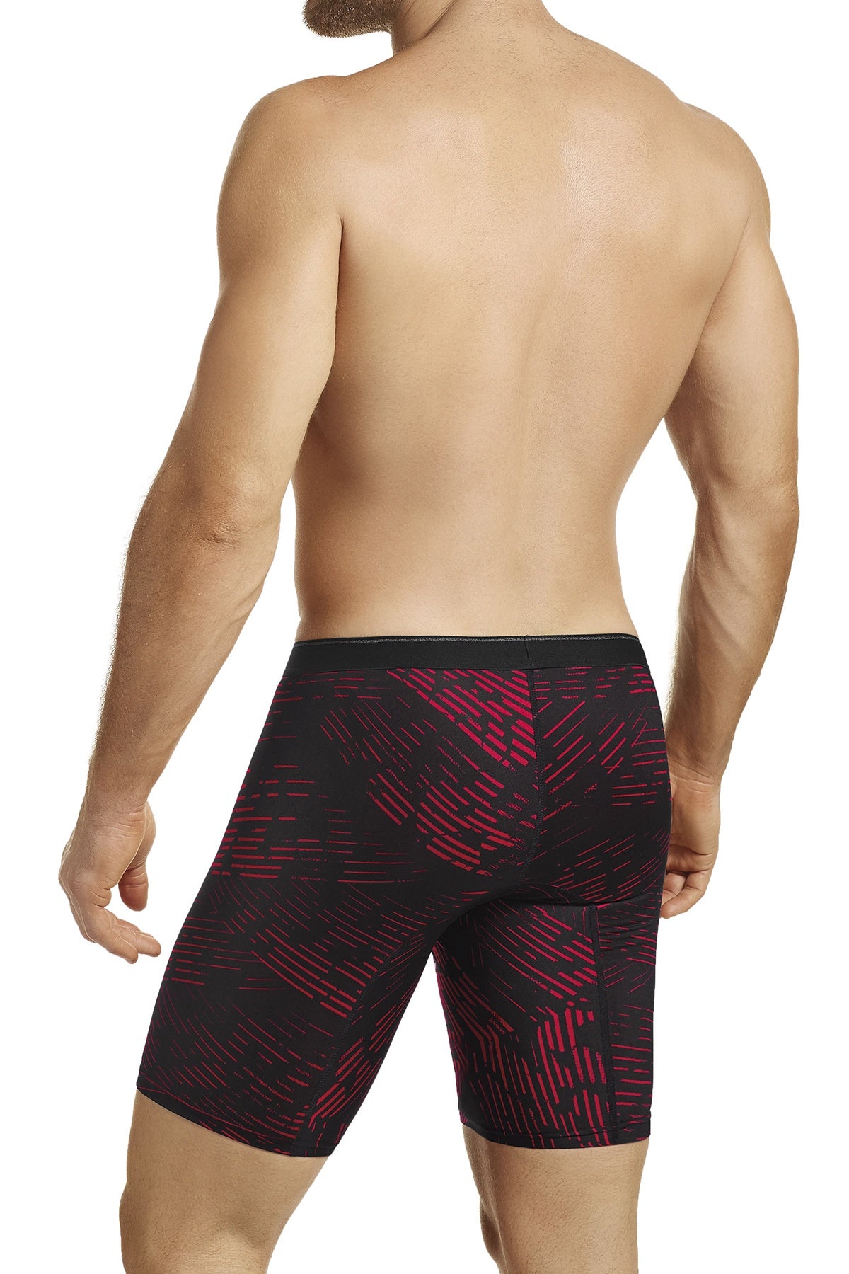 Hawai Red Claw-Scratch Printed Boxer Brief